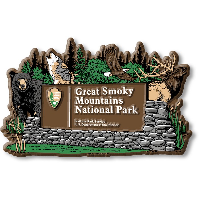 RGL-GS1 Great Smoky Mountains National Park Entrance SIGN Magnet